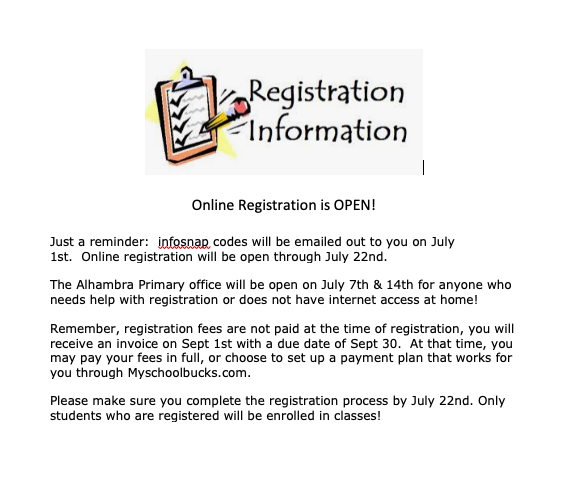Registration Information